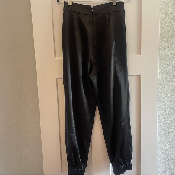 BCBGMaxAzria- SZ S Black Satin Joggers - Picture 2 of 7